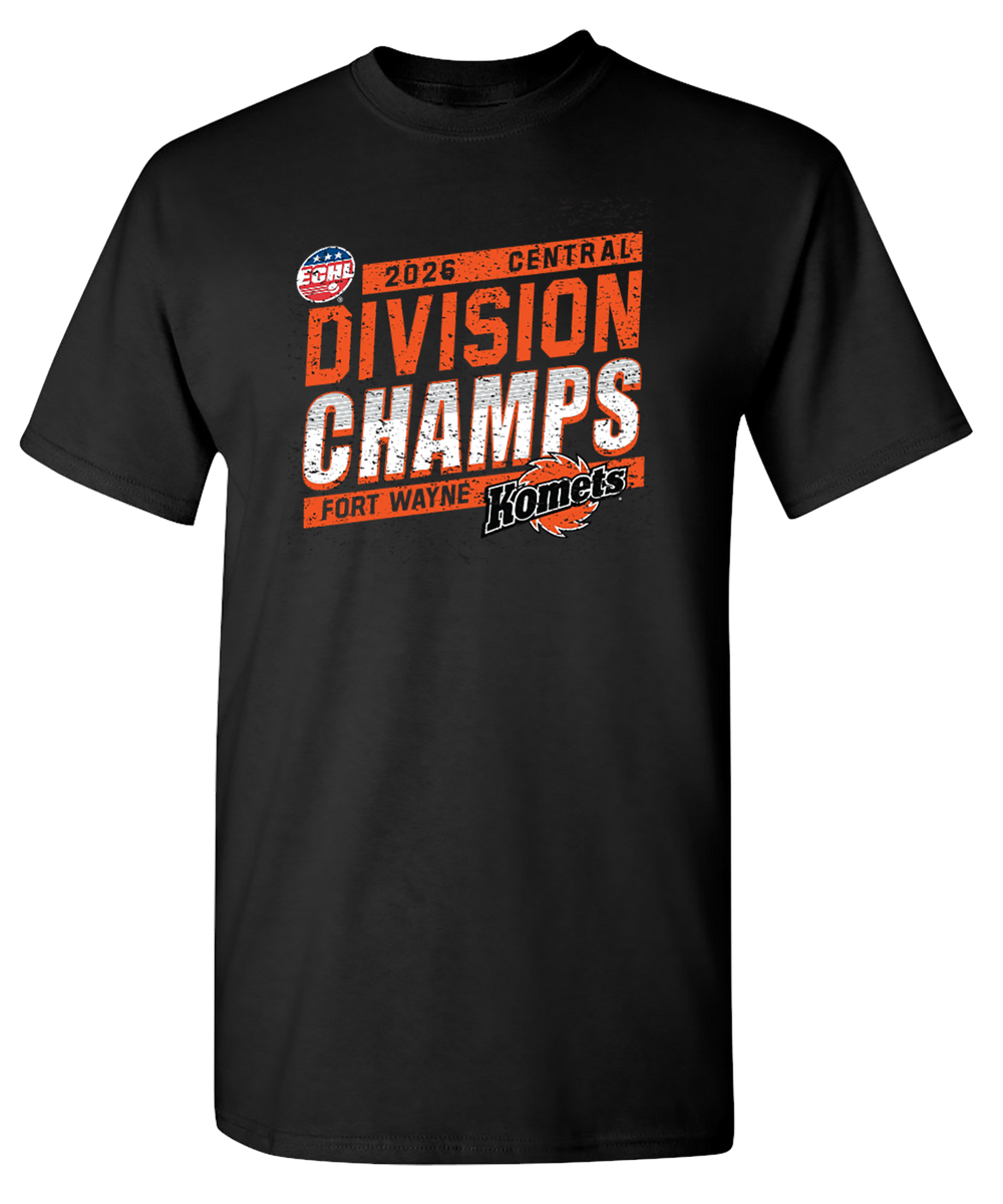 Short Sleeve Division Champions Black T-Shirt – Fort Wayne Komets
