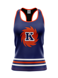 Fort Wayne Komets Navy Women's Racerback Hockey Tank - Made to Order