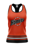 Fort Wayne Komets Orange Women's Racerback Hockey Tank - Made to Order