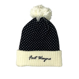 Women's Ivory and Black Fort Wayne Komets Knit Winter Hat
