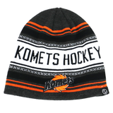 Knit Orange and Black Hat