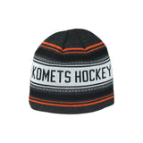 Knit Orange and Black Hat