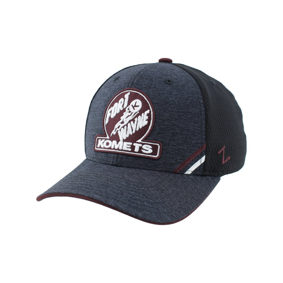 Fitted First Logo Maroon and Black Hat