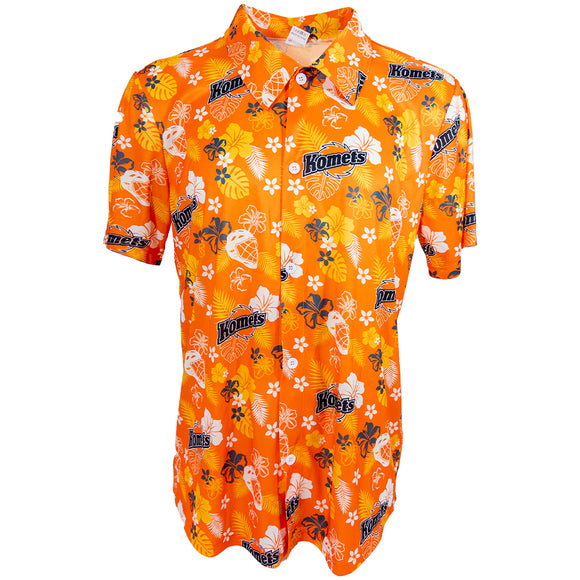 Hawaiian Custom Komets Button Up with Crazy Pinz $5 Arcade Pass