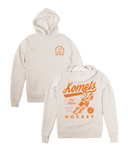 Fort Wayne Komets Anniversary Logo Vintage Hockey Unisex Oatmeal Tri Blend Hoodie