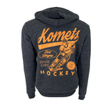 Fort Wayne Komets Anniversary Logo Vintage Hockey Unisex Black Tri Blend Hoodie