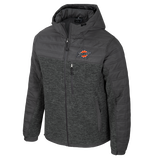 Full Zip Charcoal Hooded Puffer Jacket