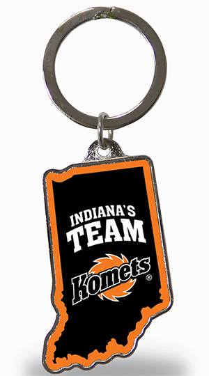 Key Chain - Indiana's Team state shape