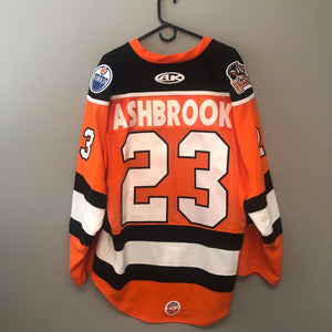 #23 Tristan Ashbrook, Orange Game Issued Jersey