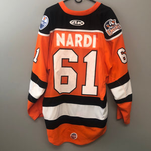 #61 Joe Nardi, Orange Game Issued Jersey