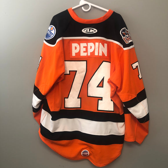 #74 Marc-Antoine Pépin, Orange Game Issued Jersey