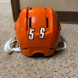 2024-2025 Orange Game Used Helmet #55