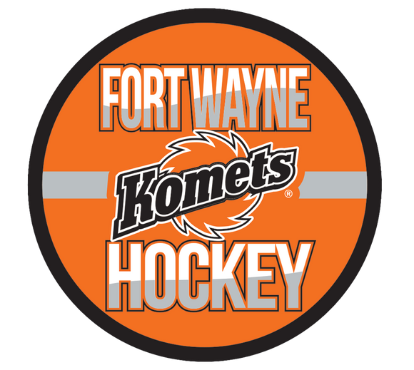 Puck - Orange Fort Wayne Hockey