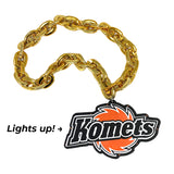 Light Up LED Komets Logo Gold Rally Chain