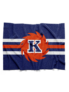 Fort Wayne Komets Navy Sherpa Blanket - Made to Order