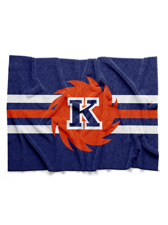 Fort Wayne Komets Navy Sherpa Blanket - Made to Order