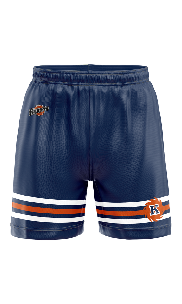 Fort Wayne Komets Navy Hockey Shorts - Made to Order