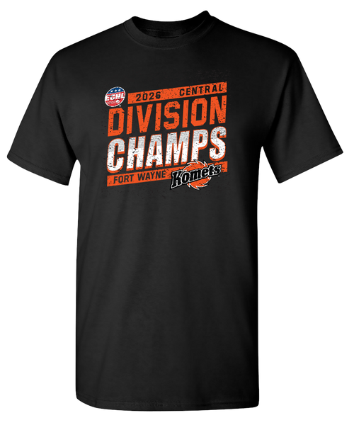 Short Sleeve Division Champions Black T-Shirt – Fort Wayne Komets
