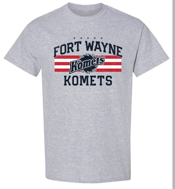 Short Sleeve Grey Patriotic Tee