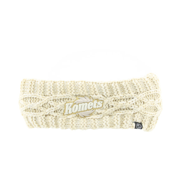 Knit Ivory and Stone Headband