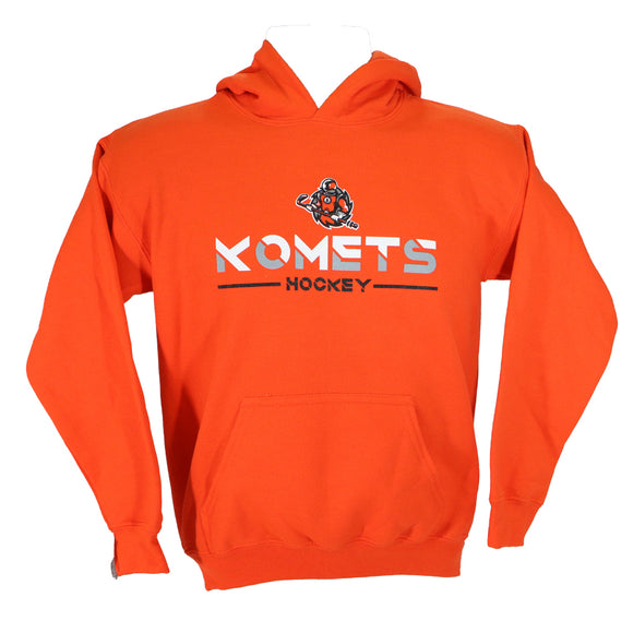 Youth Orange Spaceman Logo Cotton Hoody