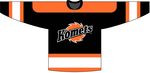 these are the fort Wayne comets new year eve blackout jerseys how come one  looks different than the other or they different comet jerseys and the  Jersey on the left can anyone